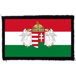 MAGYAR ZÁSZLÓ ANGYALOKKAL (9,5 cm x 6 cm) (felvarró)