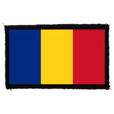 ROMÁN ZÁSZLÓ (9,5 cm x 6 cm) (felvarró)
