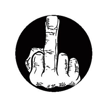 FUCK OFF (finger) (jelvény, 2,5 cm)