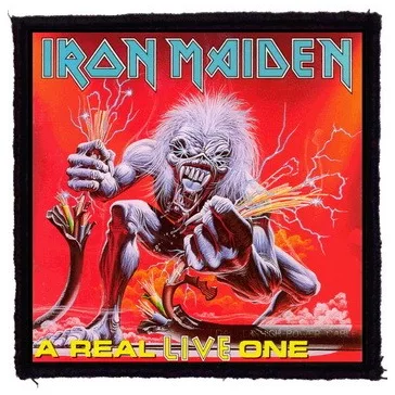 IRON MAIDEN: A Real Live (9,5 cm x 9,5 cm) (felvarró)