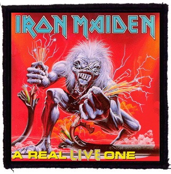 IRON MAIDEN: A Real Live (9,5 cm x 9,5 cm) (felvarró)