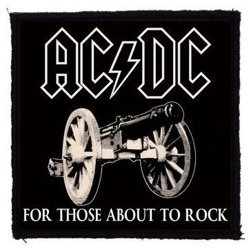 AC/DC: For Those About To Rock (9,5 cm x 9,5 cm) (felvarró)