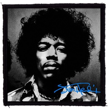 JIMI HENDRIX: Photo (9,5 cm x 9,5 cm) (felvarró)