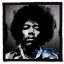 JIMI HENDRIX: Photo (9,5 cm x 9,5 cm) (felvarró)