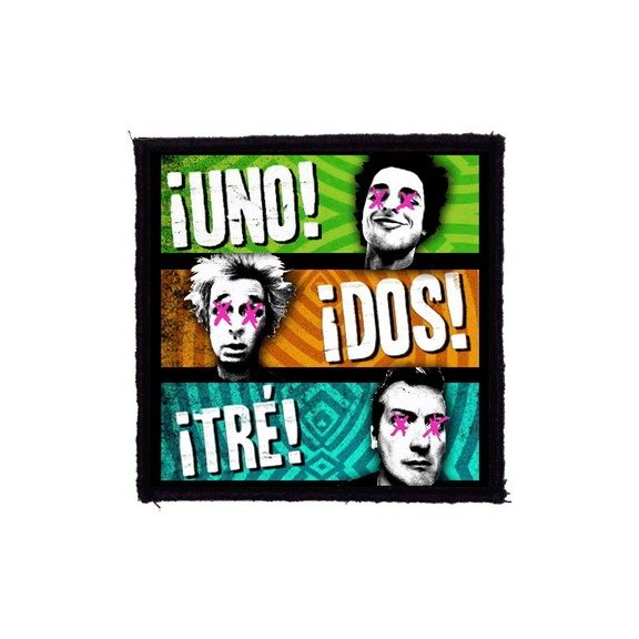 GREEN DAY: Uno Dos Tre (9,5 cm x 9,5 cm) (felvarró) GREEN DAY: Uno Dos Tre (9,5 cm x 9,5 cm) (felvarró)