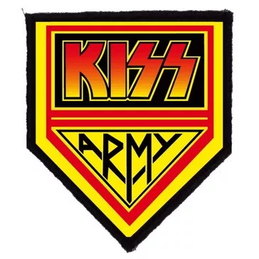 KISS: Kiss Army (8 cm x 9,5 cm) (felvarró)