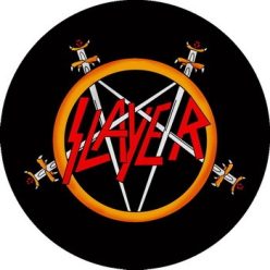 SLAYER: Logo Pentagram (circle, 9,5 cm) (felvarró)