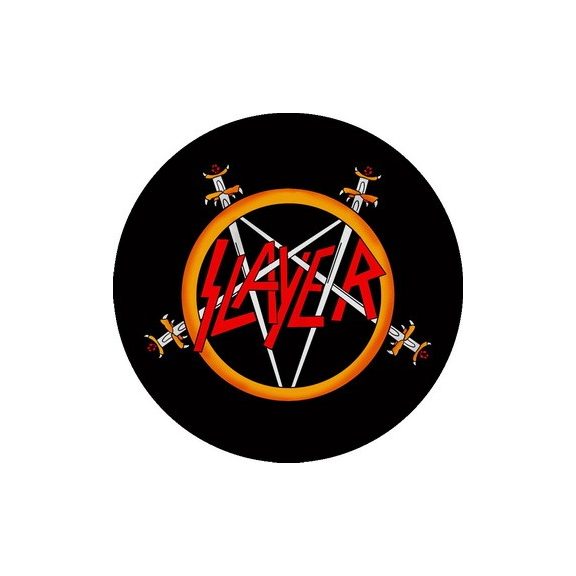 SLAYER: Logo Pentagram (circle, 9,5 cm) (felvarró) SLAYER: Logo Pentagram (circle, 9,5 cm) (felvarró)