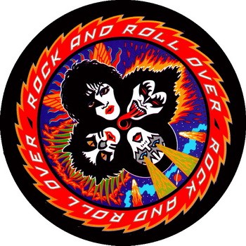 KISS: Rock 'n' Roll Over (circle) (9,5 cm x 9,5 cm) (felvarró)