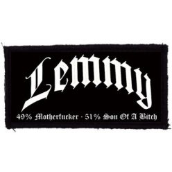 LEMMY: 49% Motherfucker (9,5 cm x 4,5 cm) (felvarró)