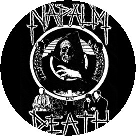 NAPALM DEATH: Life (jelvény, 2,5 cm)