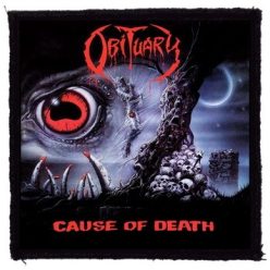 OBITUARY: Cause Of Death (9,5 cm x 9,5 cm) (felvarró)