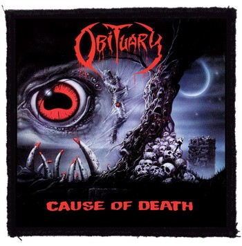 OBITUARY: Cause Of Death (9,5 cm x 9,5 cm) (felvarró)