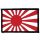 JAPÁN ZÁSZLÓ (9,5 cm x 6 cm) (felvarró)