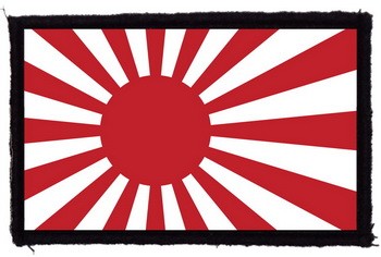 JAPÁN ZÁSZLÓ (9,5 cm x 6 cm) (felvarró)