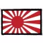 JAPÁN ZÁSZLÓ (9,5 cm x 6 cm) (felvarró)