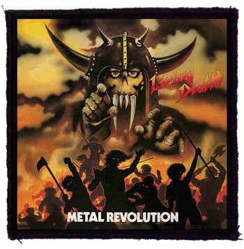 LIVING DEATH: Metal Revolution (9,5 cm x 9,5 cm) (felvarró)