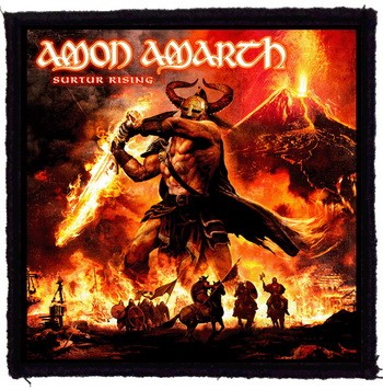 AMON AMARTH: Surtur (9,5 cm x 9,5 cm) (felvarró)