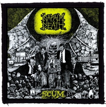 NAPALM DEATH: Scum (9,5 cm x 9,5 cm) (felvarró)
