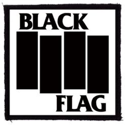 BLACK FLAG: Logo (9,5 cm x 9,5 cm) (felvarró)