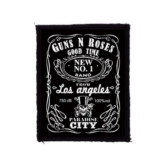 GUNS N' ROSES: Whiskey (7,5 cm x 9,5 cm) (felvarró) GUNS N' ROSES: Whiskey (7,5 cm x 9,5 cm) (felvarró)