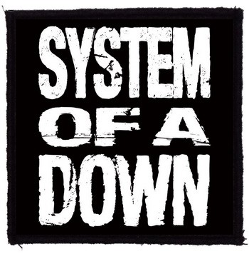 SYSTEM OF A DOWN: SOAD (name) (9,5 cm x 9,5 cm) (felvarró)