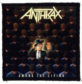 ANTHRAX: Among The Living (9,5 cm x 9,5 cm) (felvarró)