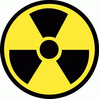 RADIOACTIVE (circle, 9,5 cm) (felvarró)