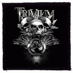 TRIVIUM: 3 Skulls (9,5 cm x 9,5 cm) (felvarró)