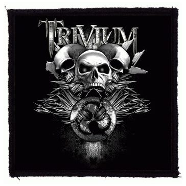 TRIVIUM: 3 Skulls (9,5 cm x 9,5 cm) (felvarró)