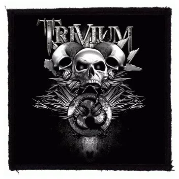 TRIVIUM: 3 Skulls (9,5 cm x 9,5 cm) (felvarró)