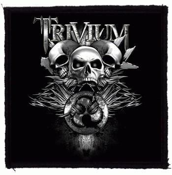 TRIVIUM: 3 Skulls (9,5 cm x 9,5 cm) (felvarró)