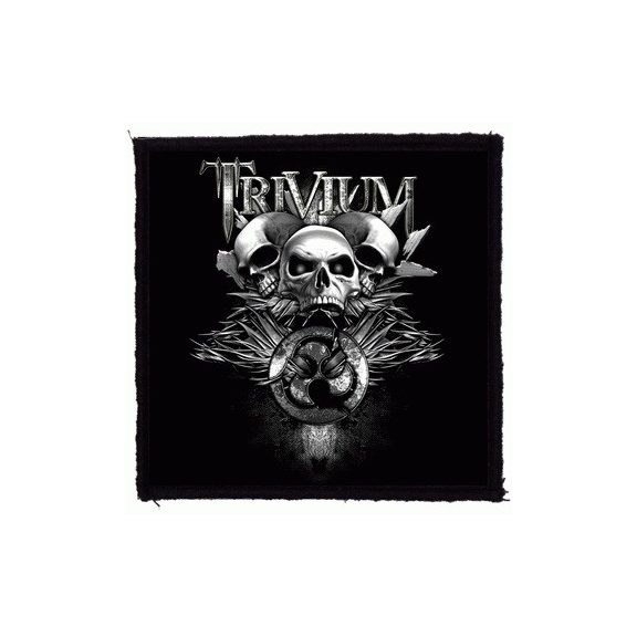 TRIVIUM: 3 Skulls (9,5 cm x 9,5 cm) (felvarró) TRIVIUM: 3 Skulls (9,5 cm x 9,5 cm) (felvarró)