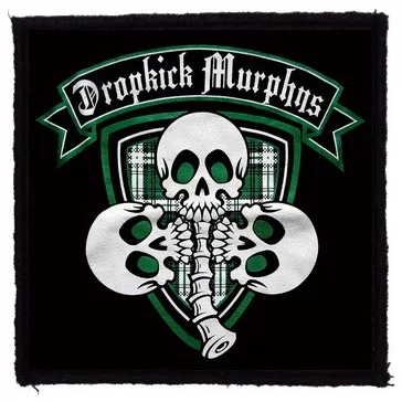 DROPKICK MURPHYS: 3 Skulls (9,5 cm x 9,5 cm) (felvarró)