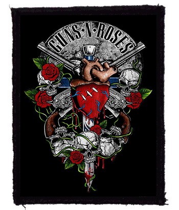 GUNS N' ROSES: Heart (7,5 cm x 9,5 cm) (felvarró)