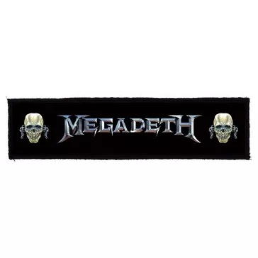MEGADETH: Logo Vic Superstrip (22 cm x 5 cm) (felvarró)