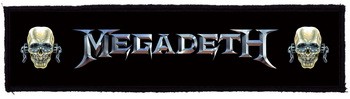 MEGADETH: Logo Vic Superstrip (22 cm x 5 cm) (felvarró)