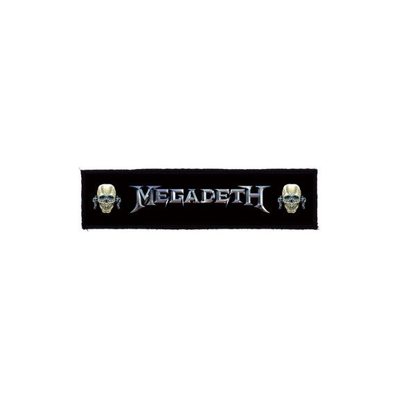 MEGADETH: Logo Vic Superstrip (22 cm x 5 cm) (felvarró) MEGADETH: Logo Vic Superstrip (22 cm x 5 cm) (felvarró)