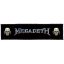 MEGADETH: Logo Vic Superstrip (22 cm x 5 cm) (felvarró)