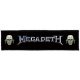 MEGADETH: Logo Vic Superstrip (22 cm x 5 cm) (felvarró)