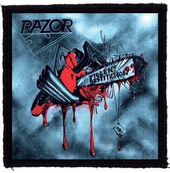 RAZOR: Violent Restitution (9,5 cm x 9,5 cm) (felvarró)
