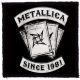 METALLICA: Since 1981 (9,5 cm x 9,5 cm) (felvarró)