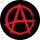 ANARCHY: Symbol (nagy jelvény, 3,7 cm)