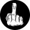 FUCK OFF (FINGER) (nagy jelvény, 3,7 cm)