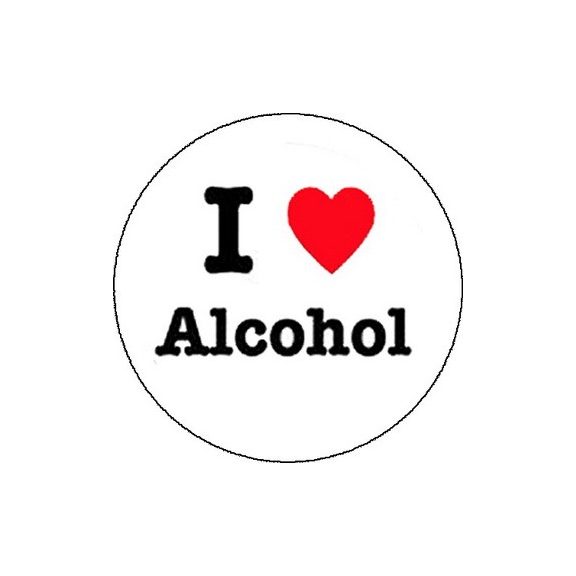 I LOVE ALCOHOL (nagy jelvény, 3,7 cm) I LOVE ALCOHOL (nagy jelvény, 3,7 cm)