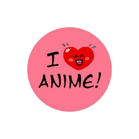 I LOVE ANIME (nagy jelvény, 3,7 cm) I LOVE ANIME (nagy jelvény, 3,7 cm)