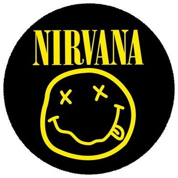 NIRVANA: Smiley (nagy jelvény, 3,7 cm)