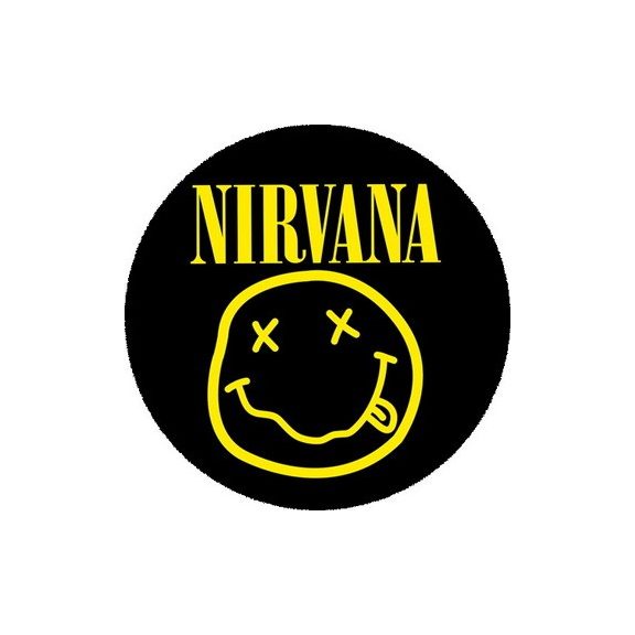 NIRVANA: Smiley (nagy jelvény, 3,7 cm) NIRVANA: Smiley (nagy jelvény, 3,7 cm)