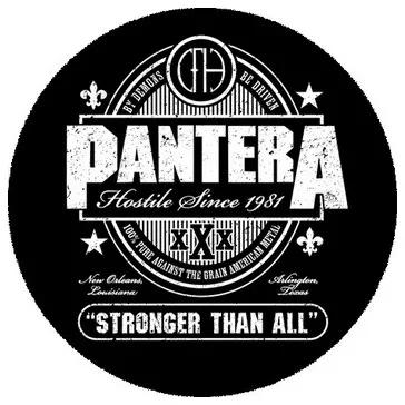 PANTERA: Stronger Than All (nagy jelvény, 3,7 cm)