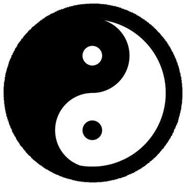 YIN YANG (nagy jelvény, 3,7 cm)